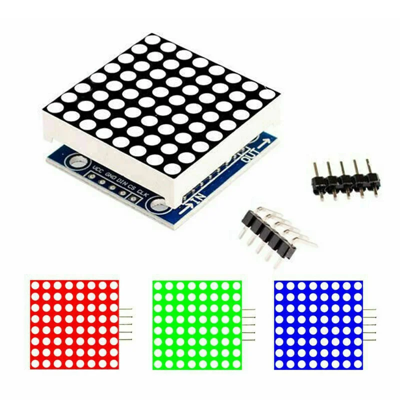 MAX7219 точечный блок MCU светодиодный модуль дисплея для Arduino Raspberry Pi 64 отдельный s