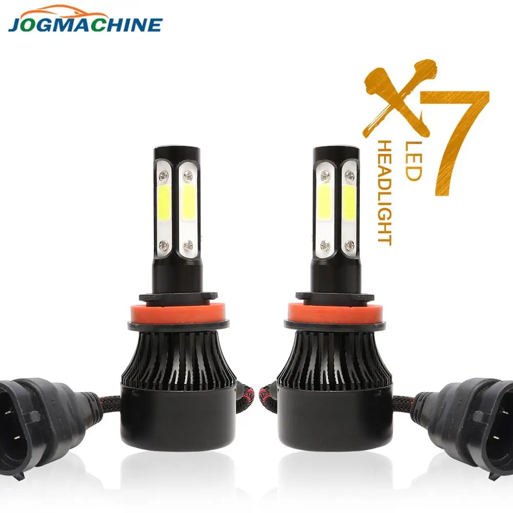 2pcs Car Headlight H4 H7 H8 H9 H11 Car 4-Sides LED Headlight 9004 9005 9005 9006 H13 200W 20000LM Hi/Low Kit Bulbs Beam 6000K