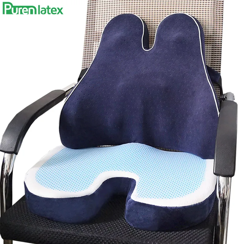 

Memory Foam Gel Cushion Waist Lumbar Support Pillow Spine Coccyx Protect Orthopedic Car Cushion Back Sofa Office Seat