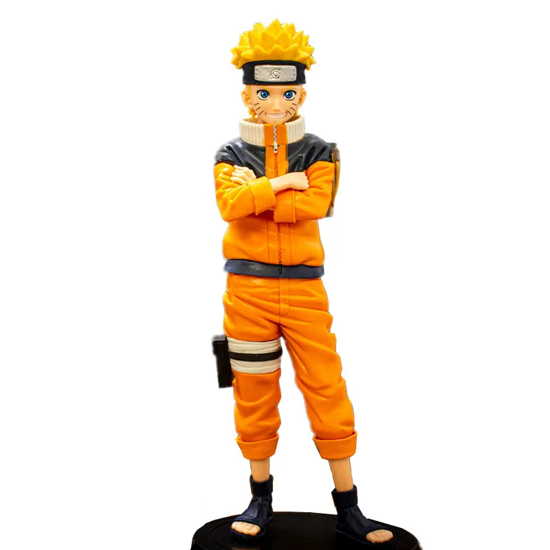 

25cm Anime Naruto Shippuden Figurine Three heads Uzumaki Naruto Figure Standing ver. Action figure model toy doll gifts for kids