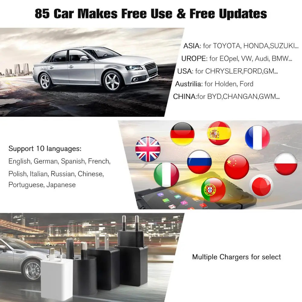 Диагностический сканер NEXPEAK K1PRO OBD2 инструмент для полной диагностики автомобиля