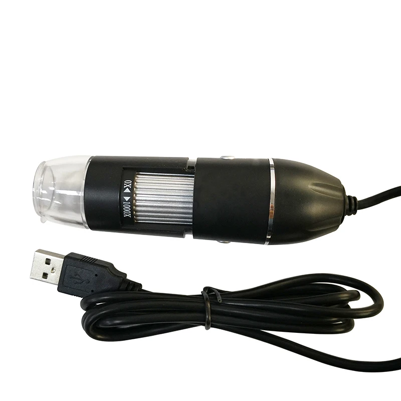 1000X HD Digital USB Microscope Handheld Portable Digital Microscope USB Interface Electron Microscopes with 8 LEDs with Bracket - Color: not stand