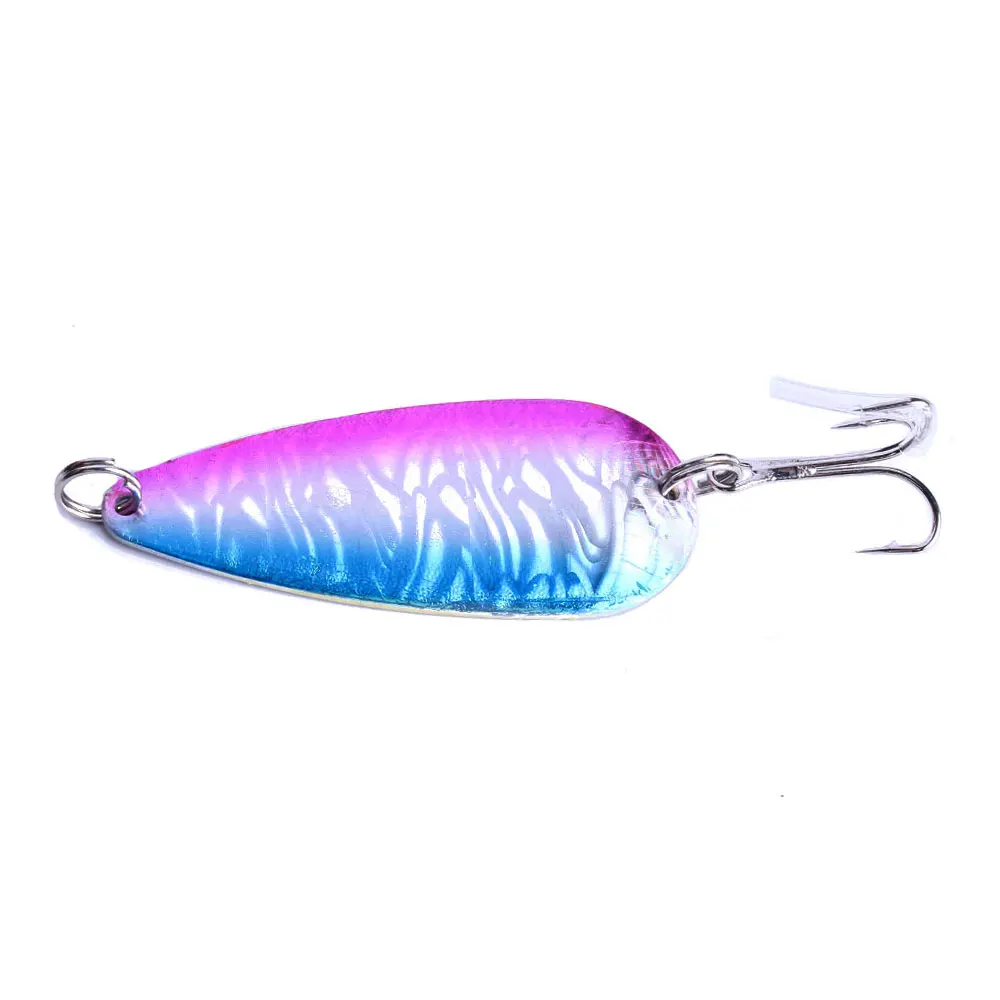 7.3cm 18g Metal Spinner Spoon Fishing Lure Hard Baits Colorful Sequins Noise Paillette Treble Hook Tackle | Спорт и развлечения