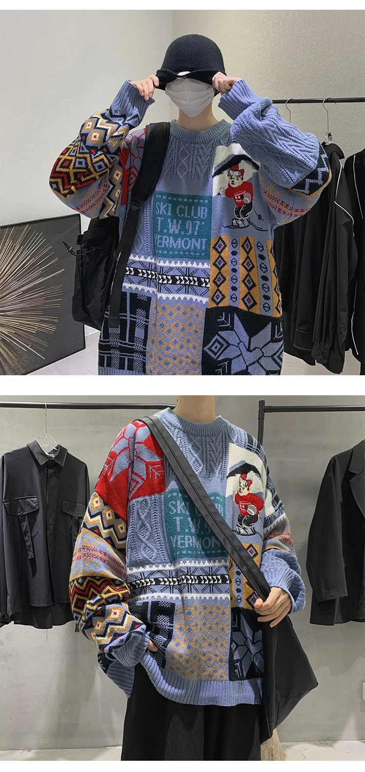 

Zongke Winter Knitted Sweater Men Clothing Harajuku Sweaters Korean Pullover Men Sweater Fashion Mens Clothes M-2XL 2020