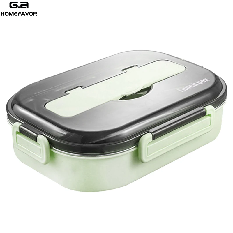 Ланч бокс для детей и взрослых из нержавеющей стали 304 герметичная коробка Bento
