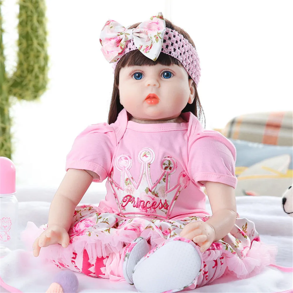 1/3 реальный размер для малышей кукла Bebe новорожденных девочек 22 дюйма мягкая