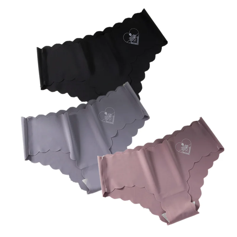 3 шт./компл. женское нижнее белье с оборками невидимые бесшовные трусики стринги