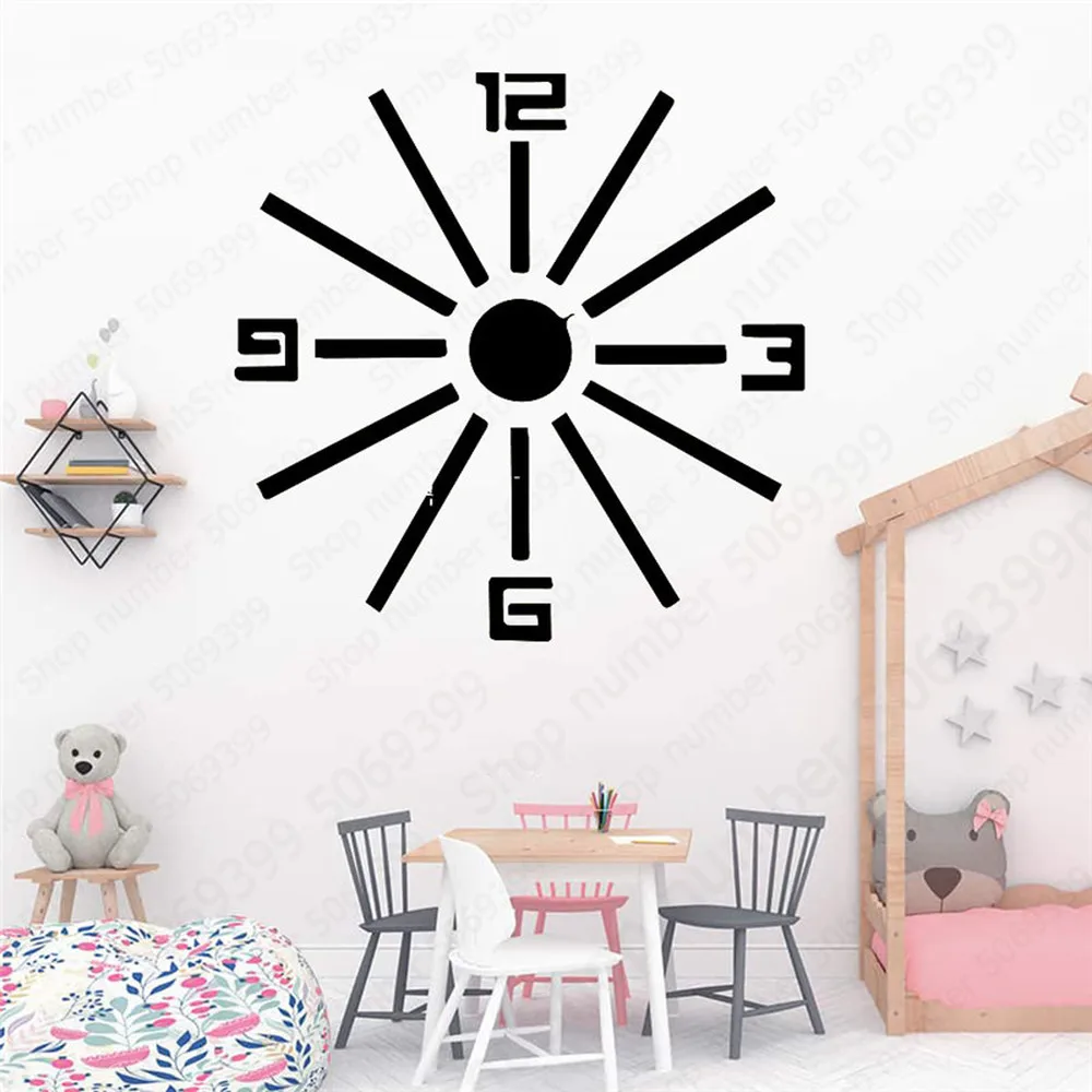 

Clock Pattern Wall Art Decal Wall Art Sticker Murals Home Decoration for Living Room Vinyl Waterproof Wall Art Decal LW599