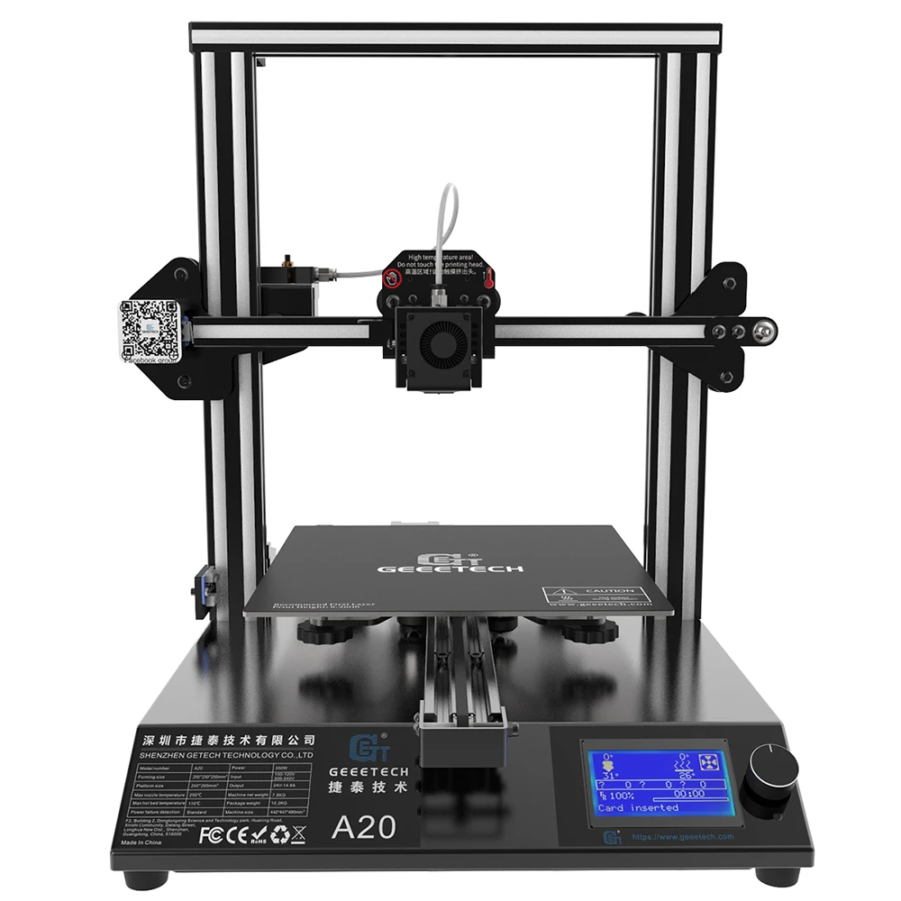 Billig Geeetech Offizielle A20 3D Große Volumen Drucker 250x250x250mm, Stromausfall Erholung, Schnelle Montage, DIY Kit, Schnelle Versand