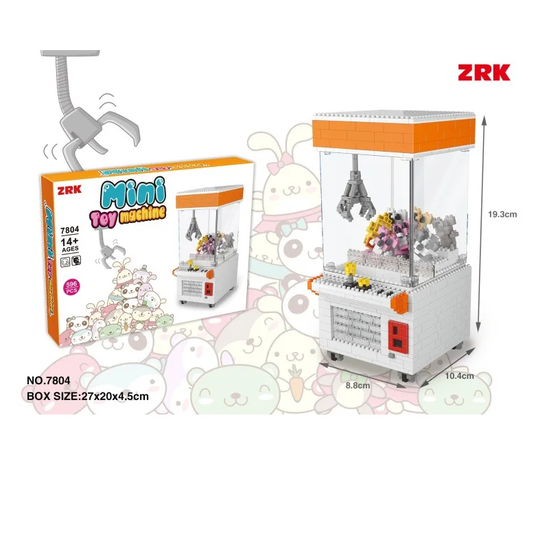 ZRK маленькая Игрушечная машина пластиковые строительные блоки мини магазин