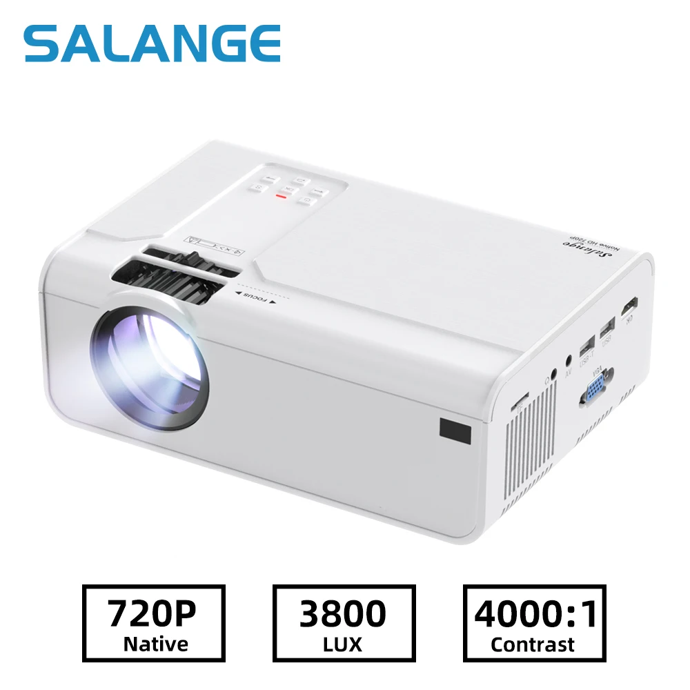 Salange P60 Led проектор Android для домашнего кинотеатра HD Projetor 720P портативный 1280x720P 3D