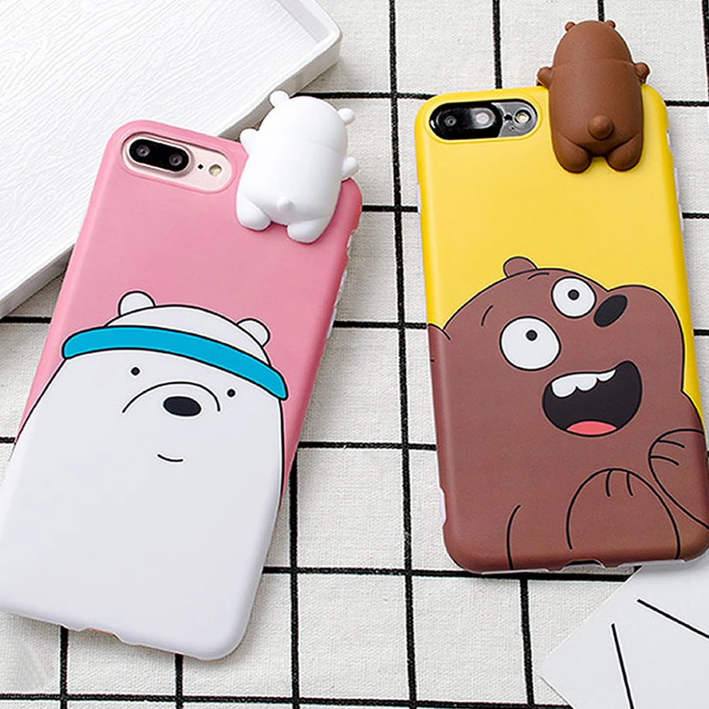 Силиконовый чехол с милой маленькой пандой для Iphone 5 6 6s p 6sp 7 8 8plus защитой от