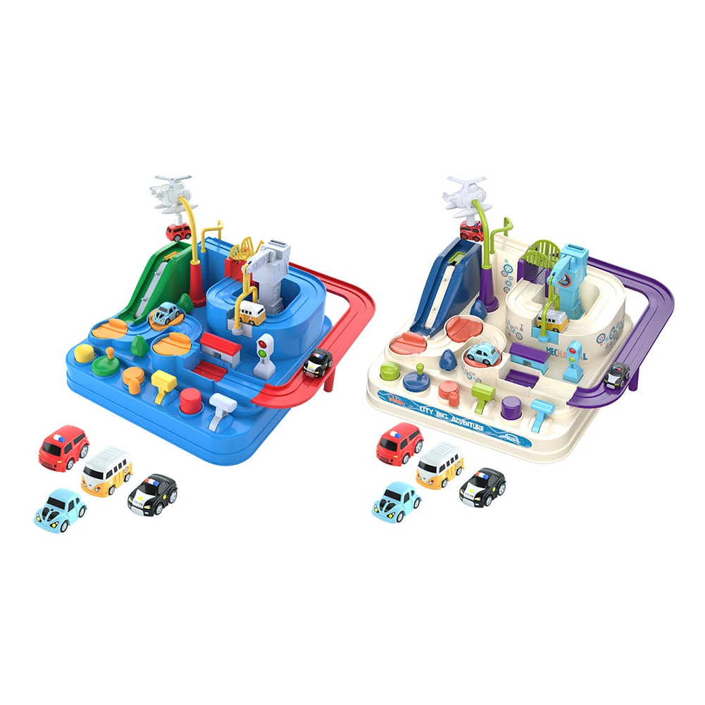 

DIY Racing Adventure Track Car Rail Toy Puzzle Parent-Child Interactive Racing Automobile Preschool Rail Adventure Car Toy Set