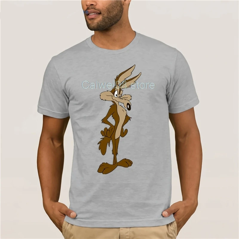 Новинка Wiley Coyote футболка для мужчин Looney Tunes Road Runner с мультипликационным принтом