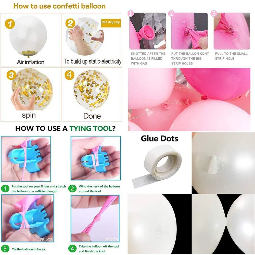 96 шт. розовый шар гирлянда арочный комплект латексные воздушные шары пакет для Baby