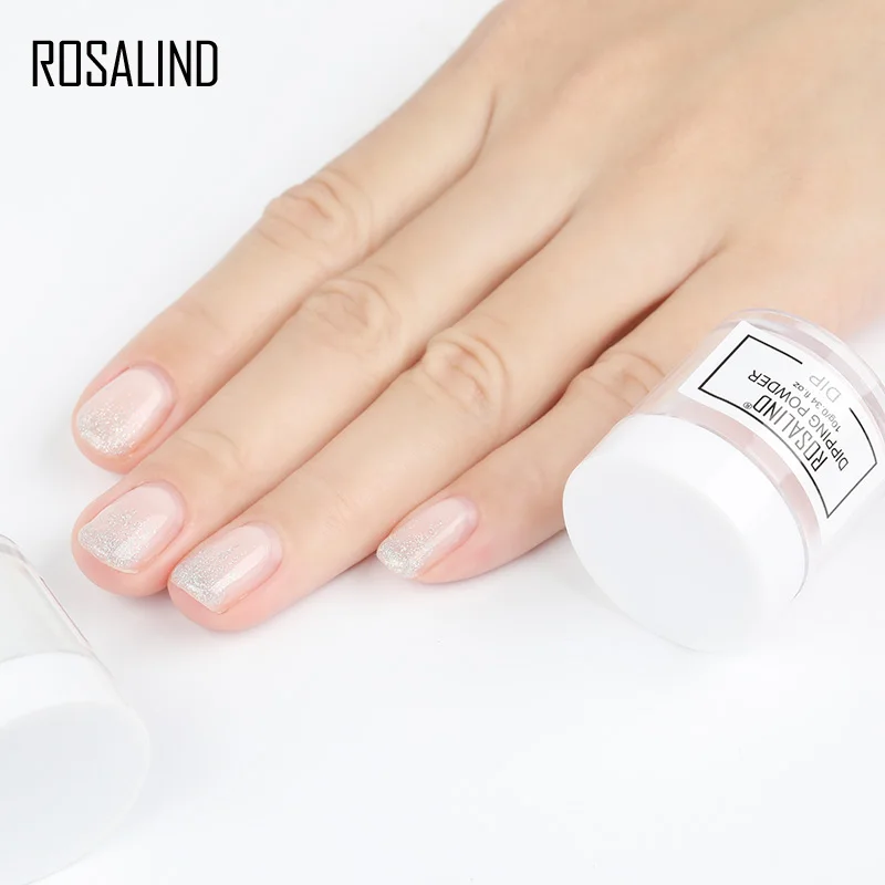 ROSALIND окунания порошки для ногтей пальто градиент французский лак Натуральный
