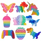 Пузырьковая сенсорная детская игрушка для снятия стресса в форме мороженого, резиновые Разминающие игрушки для детей, офисных работников