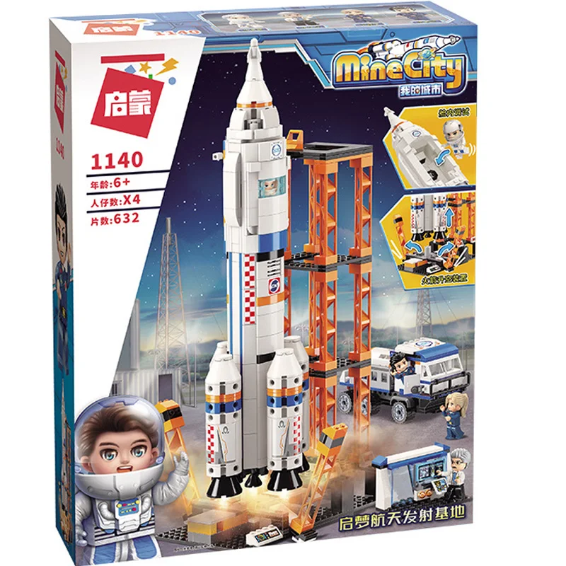 

Enlighten Technical Blocks Space Rocket Building Blocks Satellite DIY Educational Toys For Children Constructor 4 Action Figures