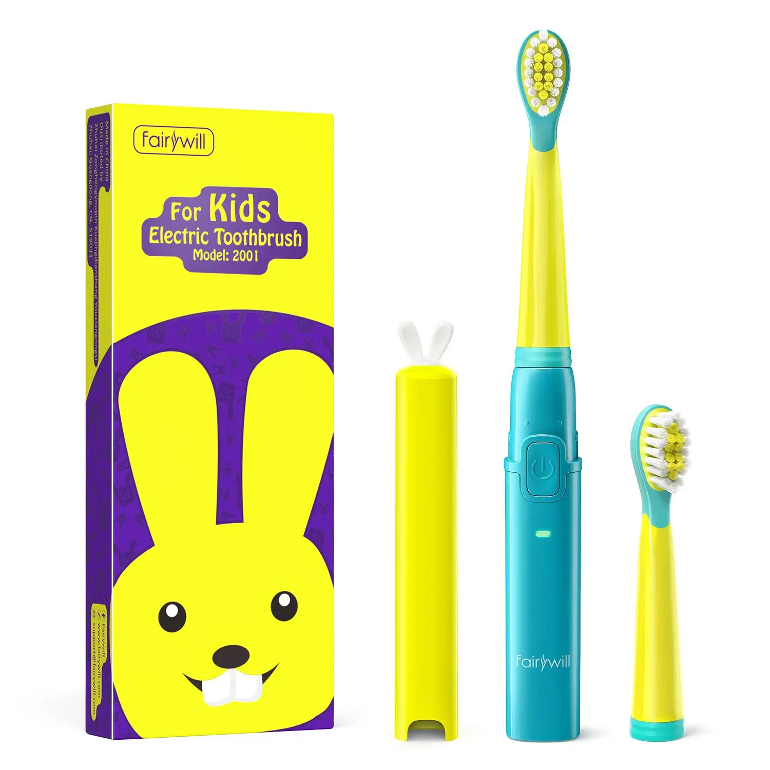 

Fairywill Kids Care Electric Toothbrush Soft Clean Safe Baby Oral Care Toothbrush with Soft Replacement Heads