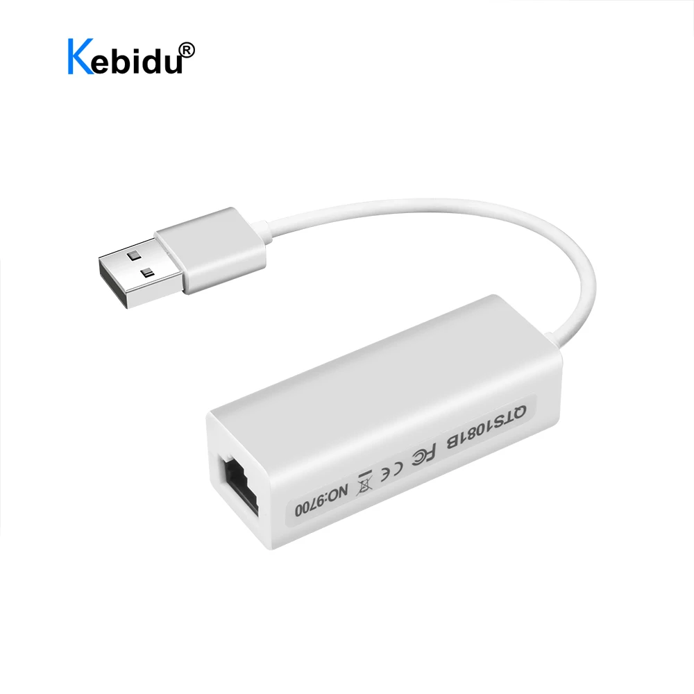 

Kebidu USB 2.0 To RJ45 Network Card Portable 10Mbps Micro USB To RJ45 Ethernet Lan Adapter For PC Laptop Windows XP 7 8