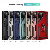 for samsung galaxy s22 ultra plus military armor anti fall phone cover tpupc shockproof prptection case magnetic metal ring