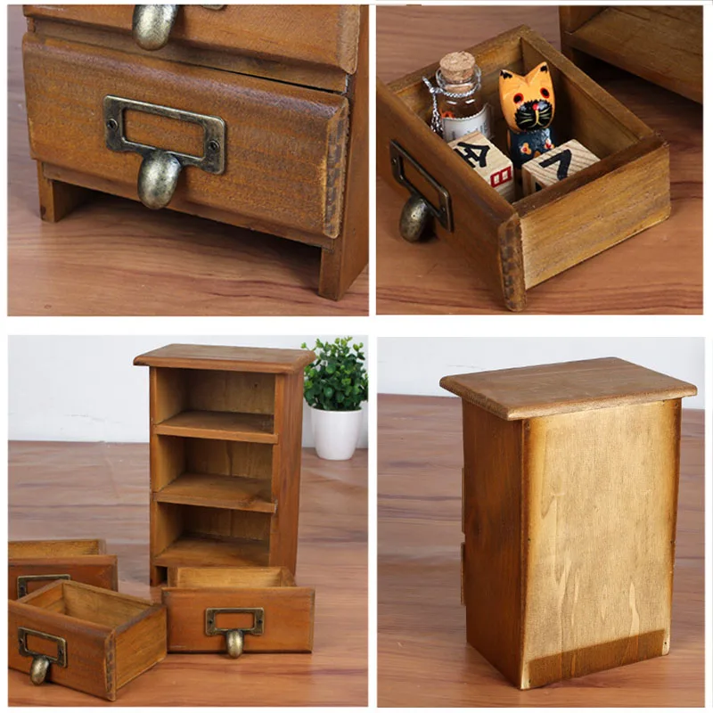 Strongwell деревянный ящик для хранения Офис Настольный украшения ящиков