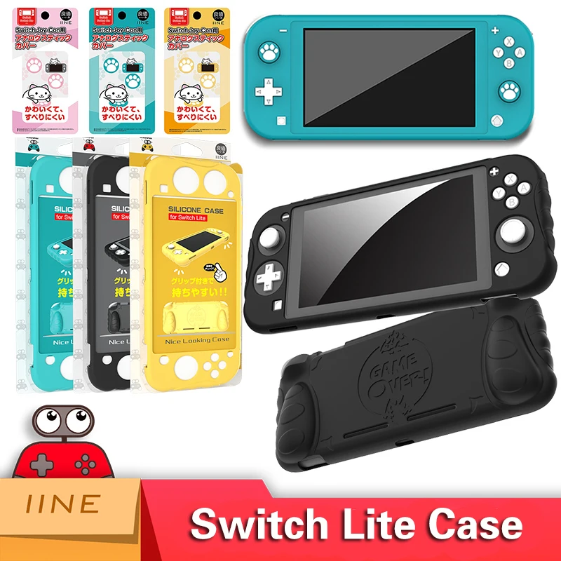 nintendo Switch Lite Mini чехол Защитная мягкая силиконовая рукоять из зернистой кожи крышка ручки ТПУ защитный силиконовый чехол для телефона, Для nintendo переключатель Lite игровой консоли JoyCon PC джойстик игровой джостик Кепки