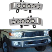 for toyota vdj 70 series land cruiser 76 lc70 lc71 lc76 lc77 lc79 car front bumper led lamp daytime running light accessories