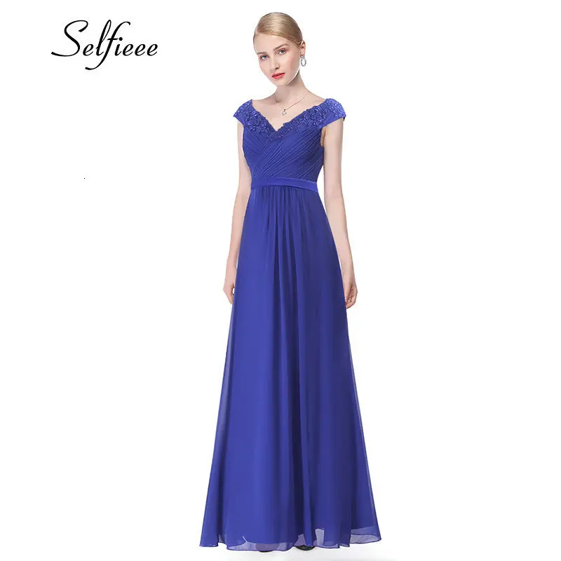 Women Summer Dress Plus Size Elegant A Line V Neck Off Shoulder Long Chiffon Appliques Lace Party Dress Vestidos Robe Femme