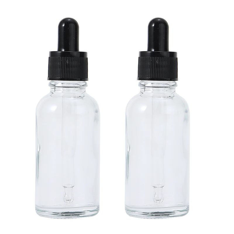 

2pcs 30ml Clear Glass Liquid Dropper Eye Pipette Refillable Bottles Aromatherapy Perfume Sample Bottle For Cosmetic Perfume