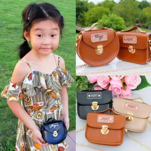 Мини-сумки через плечо для девочек, с цепочкой, маленькие, кошелек для мелочи из искусственной кожи