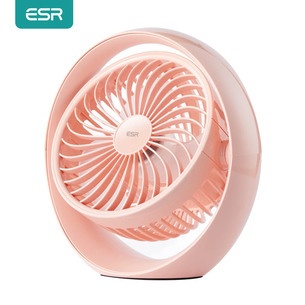 

ESR Rechargeable-fan USB Desktop Small Personal 2000mAh Table Fan 3 Models Wind 360 Portable Mini Silent Fan for Office Bedroom