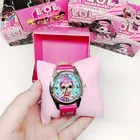Силиконовые детские часы LOL Surprise Dolls, кварцевые часы случайного цвета, детские модные Мультяшные милые часы для девочек, Подарочная игрушка 2B28