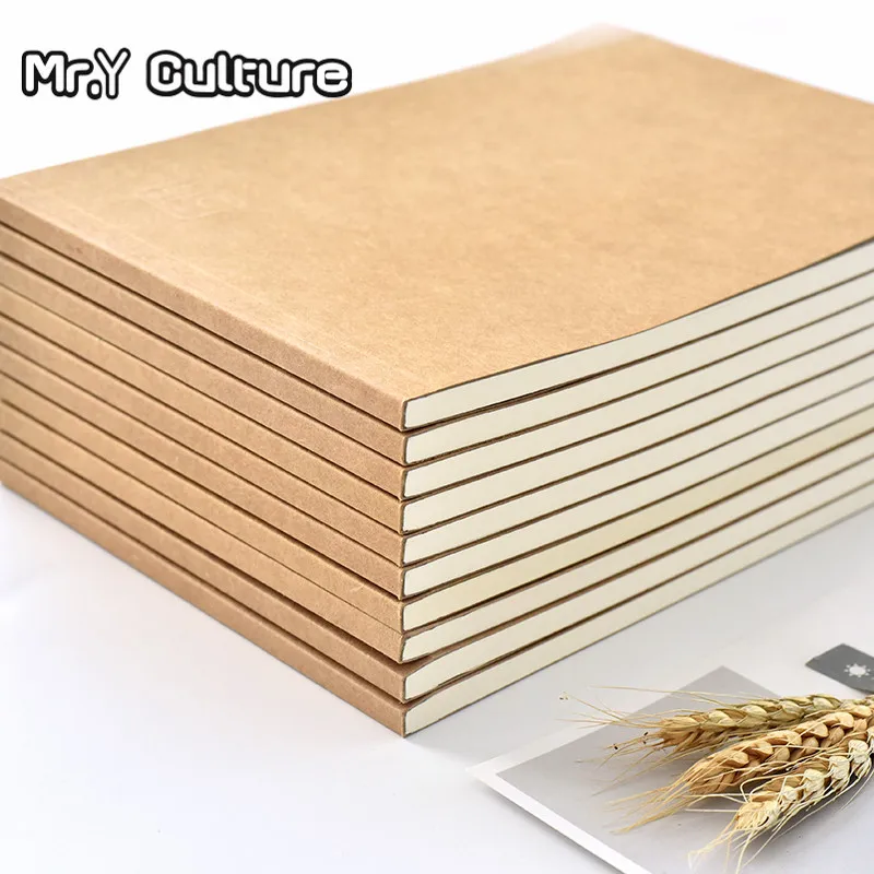 

Блокноты и журналы, блокноты, большие университетские студенты, творческая горизонтальная сетка, чистый воловья кожа, проект, сценарий, Кан...