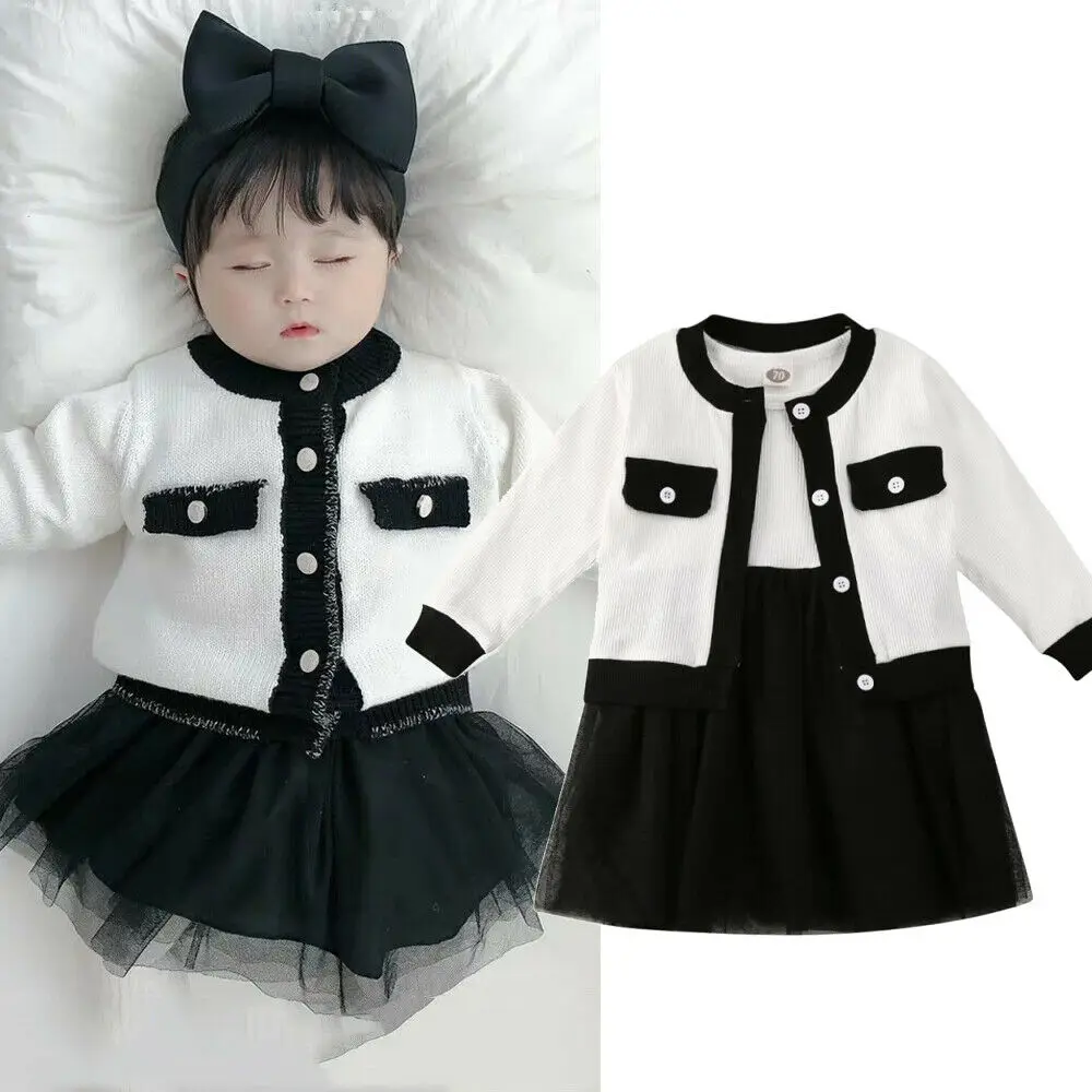 Модный костюм для новорожденных девочек однобортное пальто с длинными рукавами +