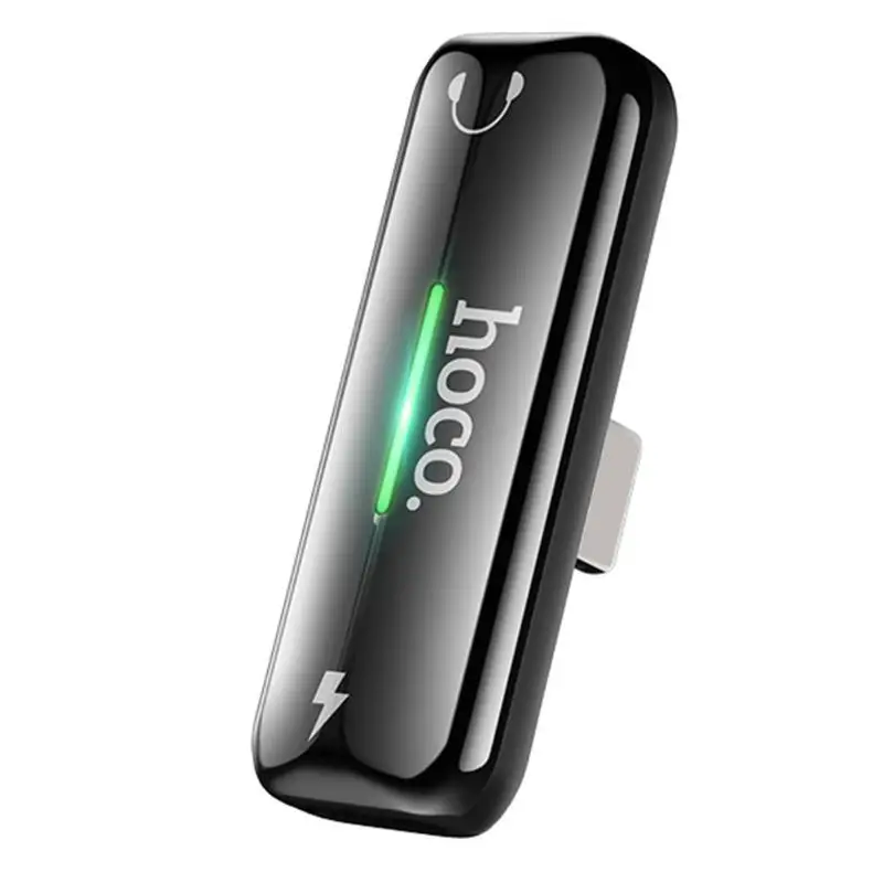 Серый HOCO LS27 Dual 8 Pin 2 в 1 разъем для наушников сплиттер портативный аудио конвертер - Цвет: Серый
