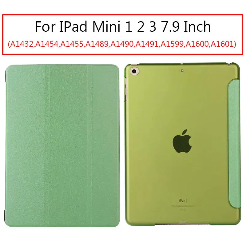 Mini 1 2 3 Green Ультратонкий чехол для IPad Mini 1/2/3 чехол из искусственной кожи чехол-подставка эластичная кожа геометрический флип-чехол для Apple IPad Mini 2 3 Чехол - Цвет: Mini 1 2 3 Green