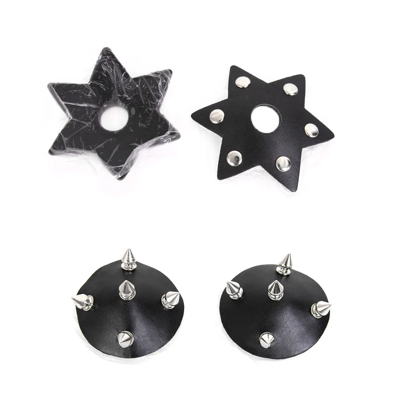 

1 пара, женское кожаное нижнее белье с заклепками