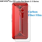 Для ZTE nubia Red Magic 3 3s 5s 5G Lite прочная 3D Защитная пленка для задней панели из углеродного волокна с защитой от отпечатков пальцев (не стекло)