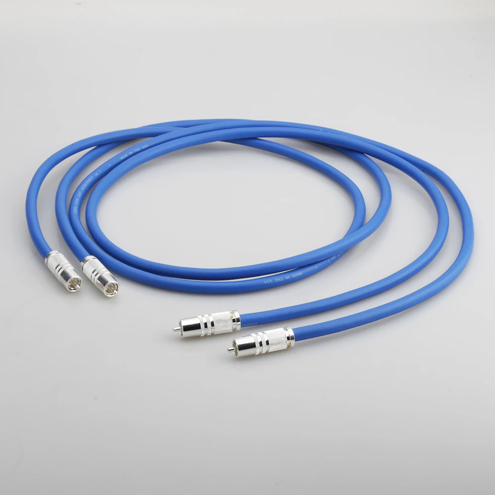 High Quality CARDAS Clear Light RCA Interconnect Audio Cable With Cardas Silver Plated RCA Male Plug HIFI Audio RCA Cable