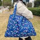 Многоразовая сумка для покупок, сумка-тоут для продуктов, складная женская сумка на плечо, сумка-тоут, прочная моющаяся легкая многоразовая сумка