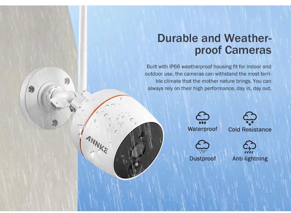 ANNKE RU 4CH 1080P Беспроводная CCTV камера система Wi-Fi мини NVR комплект видеонаблюдения беспроводная IP Камера PIR SD карта Запись