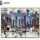Алмазная живопись, красочная картина с изображением Нью-Йорка, Манхэттена, ночи, алмазная вышивка, мозаика, вышивка крестиком, комплекты, украшение для дома