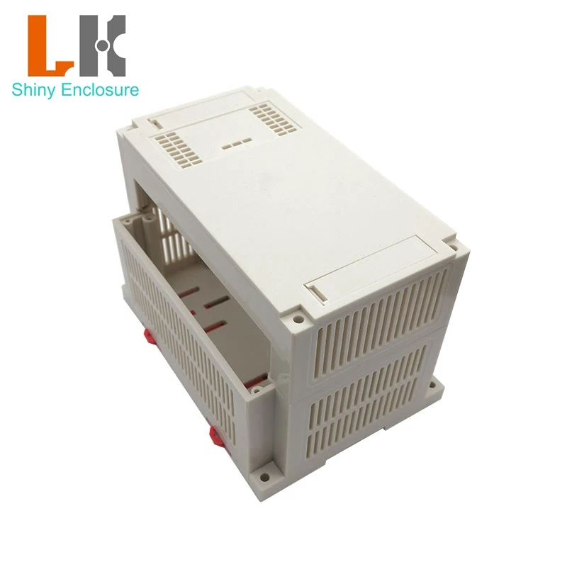 LK-PLC09 Abs Project Box Case Din Rail Plastic Electronics Housing PLC Enclosure 155x110x110mm