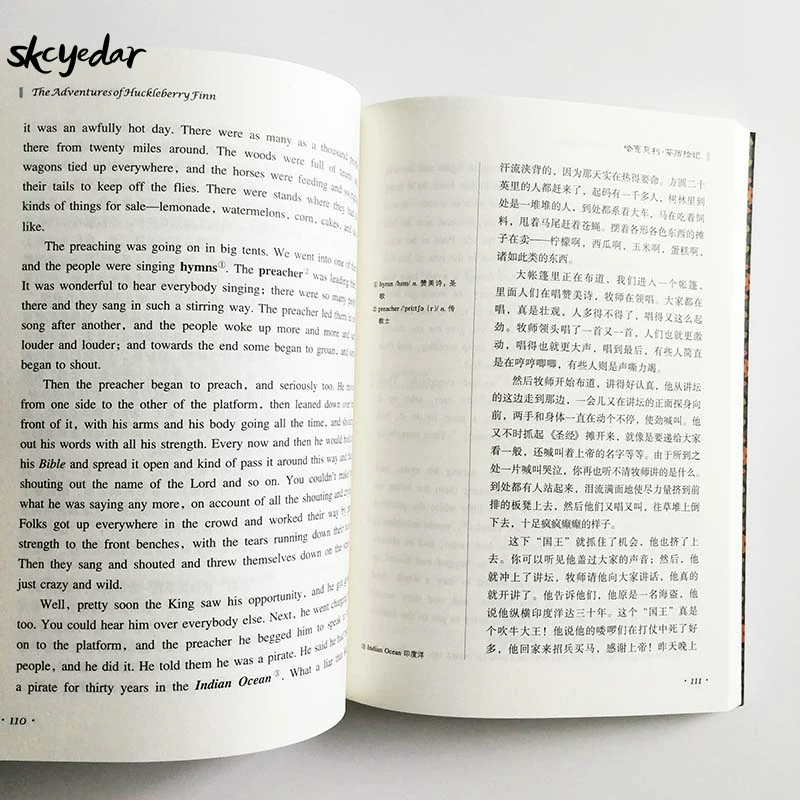 Книга для чтения на английском и китайском языках Приключения Huckleberry Финна
