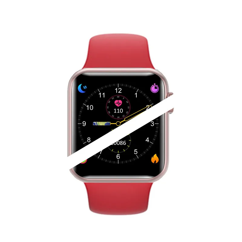 SmartWatch V6 Heart Rate Monitor waterproof Smart watch women man for IOS Apple iPhone Android phone PK watch 5 IWO 11/12 P68/70 - Цвет: gold  red