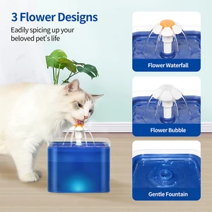 USB Electric Automatic Pet Water Drinker Filter Dispenser Cats Dog Water Fountain Bowl Drinking Feeder with LED Light Display