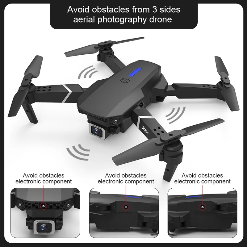 

New 4K RC Quadcopter Profissional Obstacle Avoidance Drone Dual Camera Fixed Height Mini Dron Helicopter