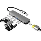 Usb-хаб 6 в 1, кардридер для SDTF-карт, USB 3,0