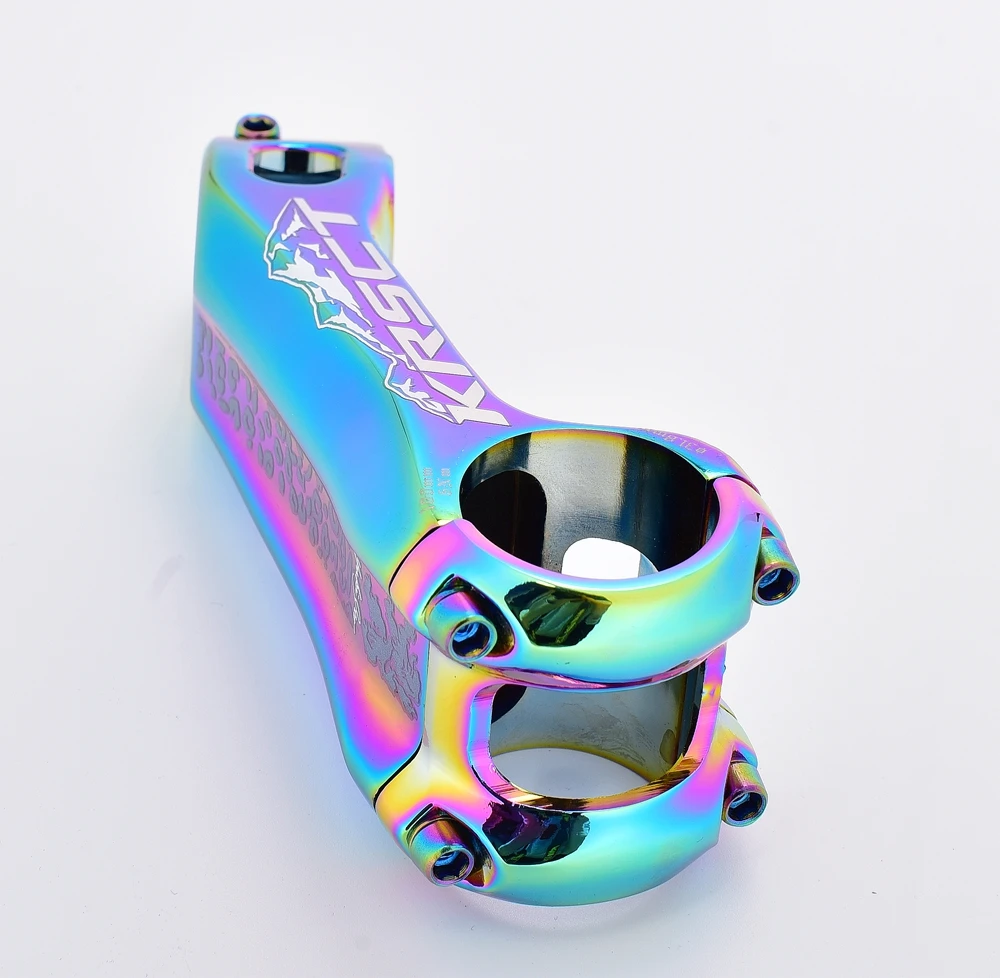 

Polished Ultralight High-Strength -20 Degree Colorful Bicycle Stem for Mountain Road Bike 31.8*100mm Handlebar Rainbow Stem